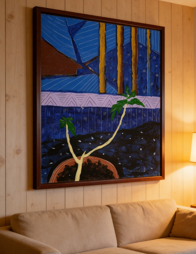 Living Multidimensional Plants in Flower Pots by the Window