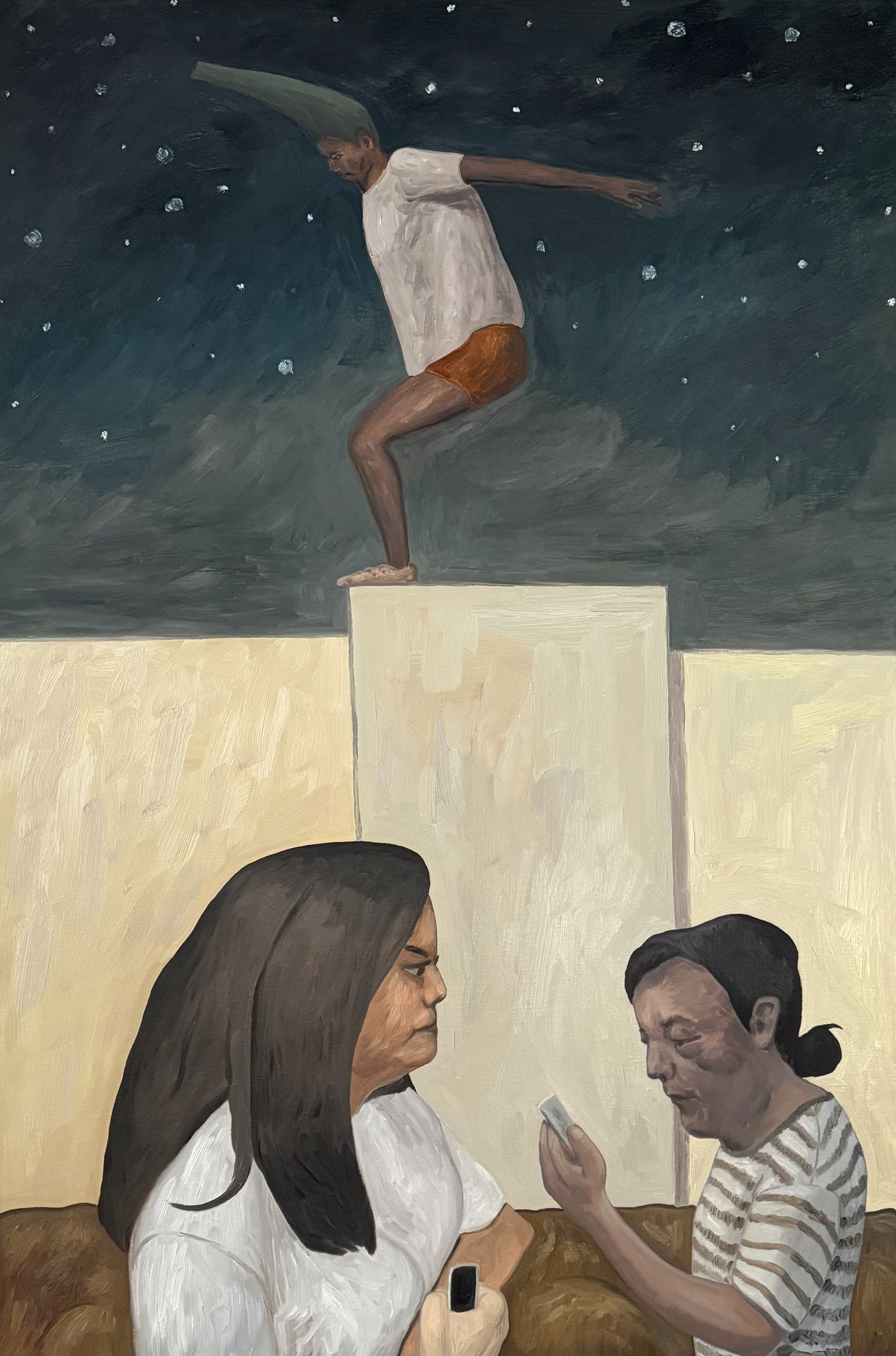 People under the starry sky
