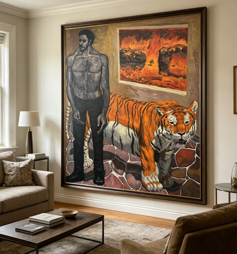 Burnt-out tiger