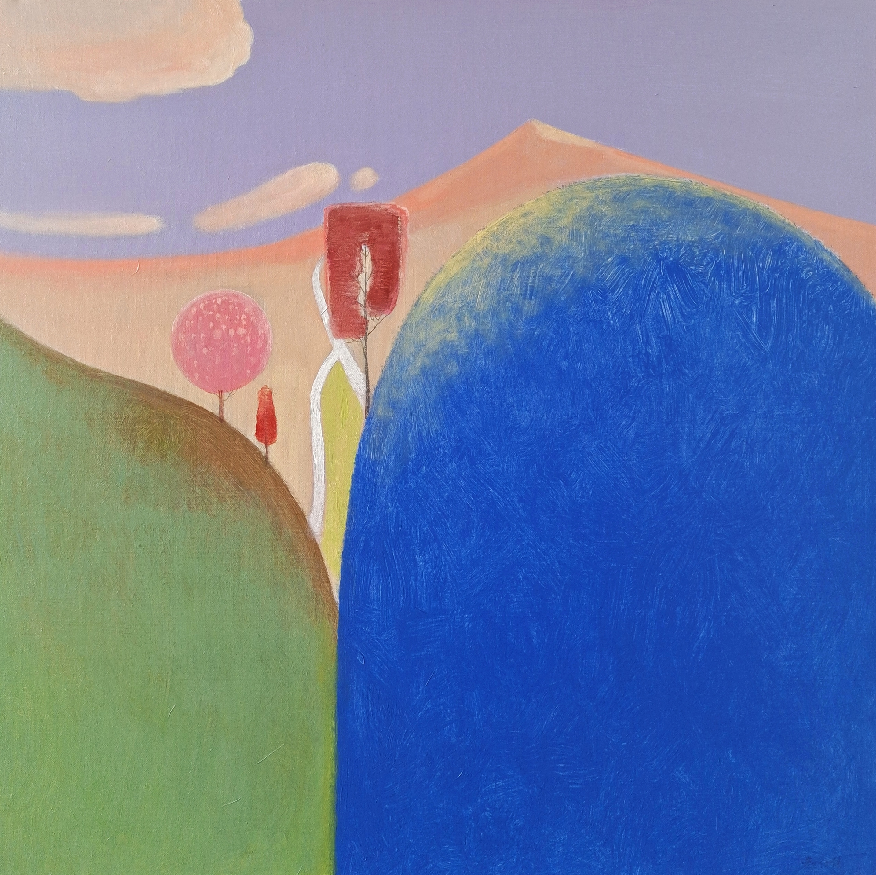 Blue Mountains and Red Trees